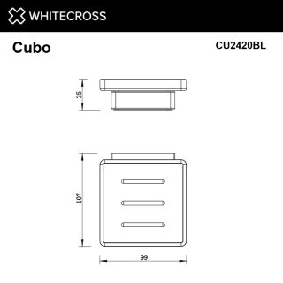 Мыльница подвесная WHITECROSS Cubo CU2420NIB брашированный никель